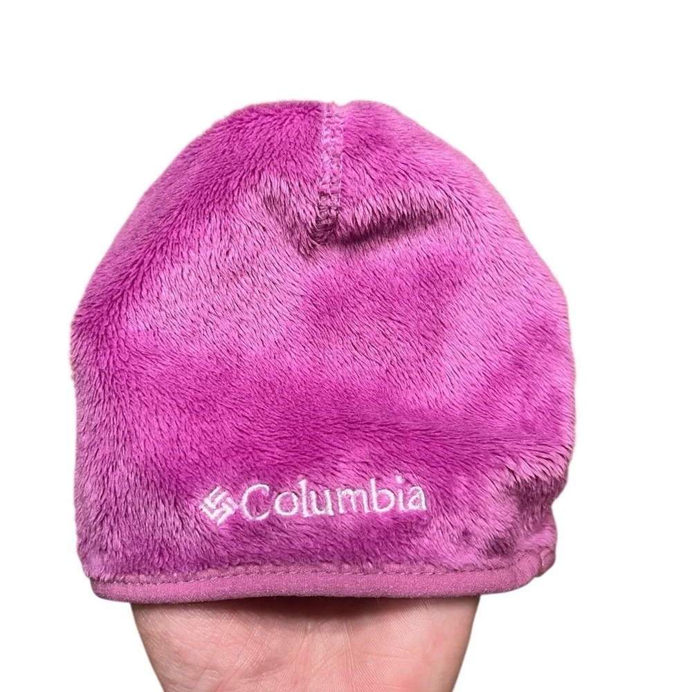 Columbia Infant Purple Fleece Soft Faux Fur Beanie 0-18M